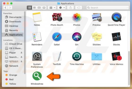 Logiciel Publicitaire WindowArea (Mac)