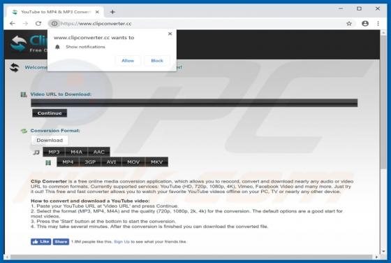 Publicités Clipconverter.cc