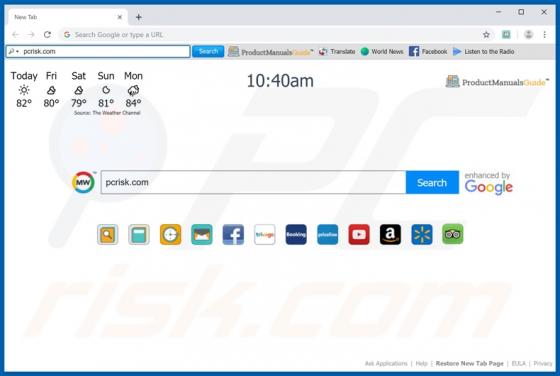 Barre d'outils ProductManualsGuide