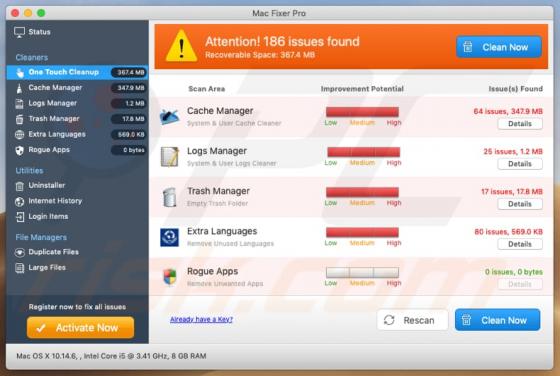 Application non désirée Mac Fixer Pro (Mac)