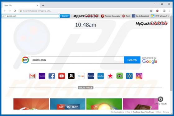 Barre d'outils MyQuickLotto
