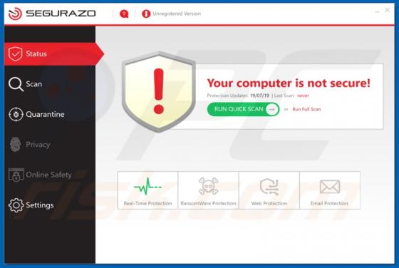 Application non désirée Segurazo