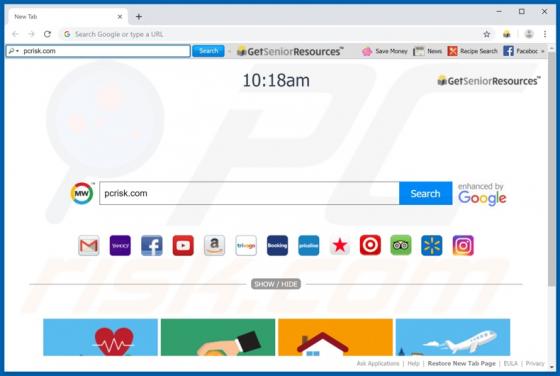 Barre d'outils GetSeniorResources