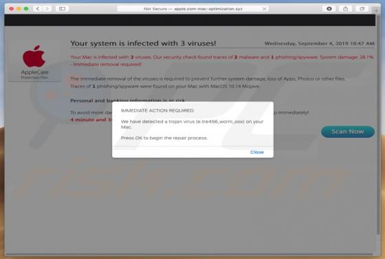 POP-UP Arnaque Apple.com-mac-optimization.xyz (Mac)