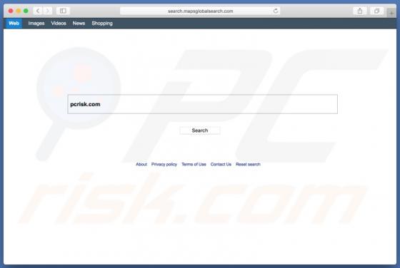 Redirection Search.mapsglobalsearch.com (Mac)