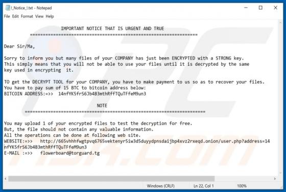 Logiciel de rançon TFlower
