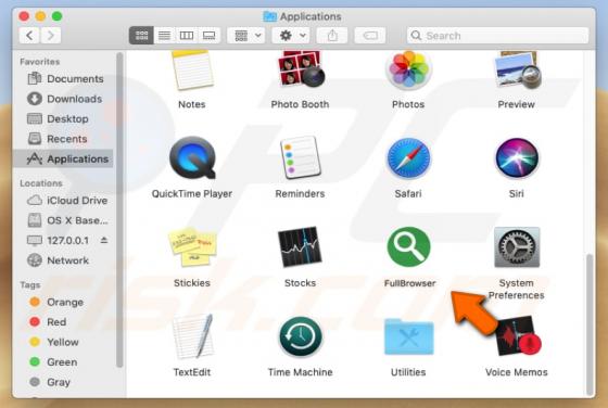 Logiciel Publicitaire FullBrowser (Mac)