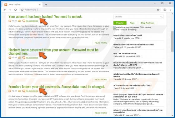 Escroquerie de site web de sexe-torsion