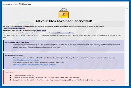 Logiciel de rançon .VIRUS