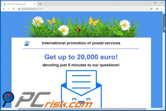 POP-UP Arnaque International promotion of postal services