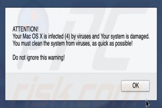 POP-UP Arnaque Mac OS X Is Infected (4) By Viruses (Mac)