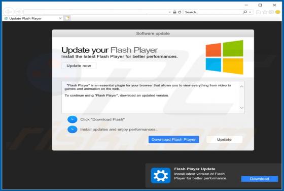 Fausse mise à jour Flash Player (Windows)