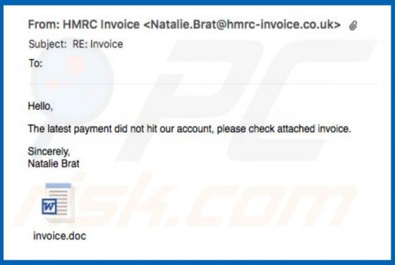 SPAM Invoice Email (Facture par courriel)
